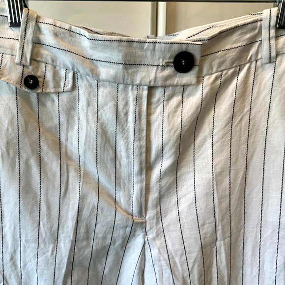 NWOT - Zara Pinstripe Linen Pants - Size Medium - Picture 3 of 7